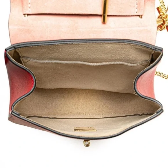 Chloe Red and Pink Crossbody Bag - Picture 7 of 11